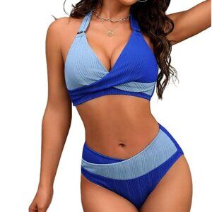 Two Piece Bikini Sets High Waisted Bathing Suit